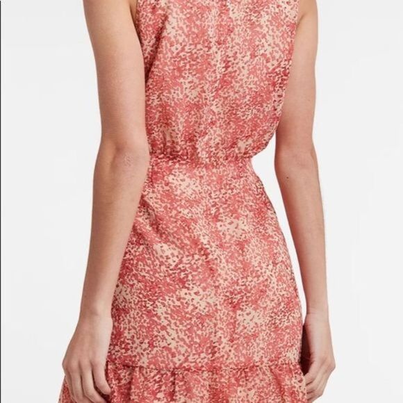 Paisley Ruffle Wrap Front Dress size Large express women's - Picture 4 of 8